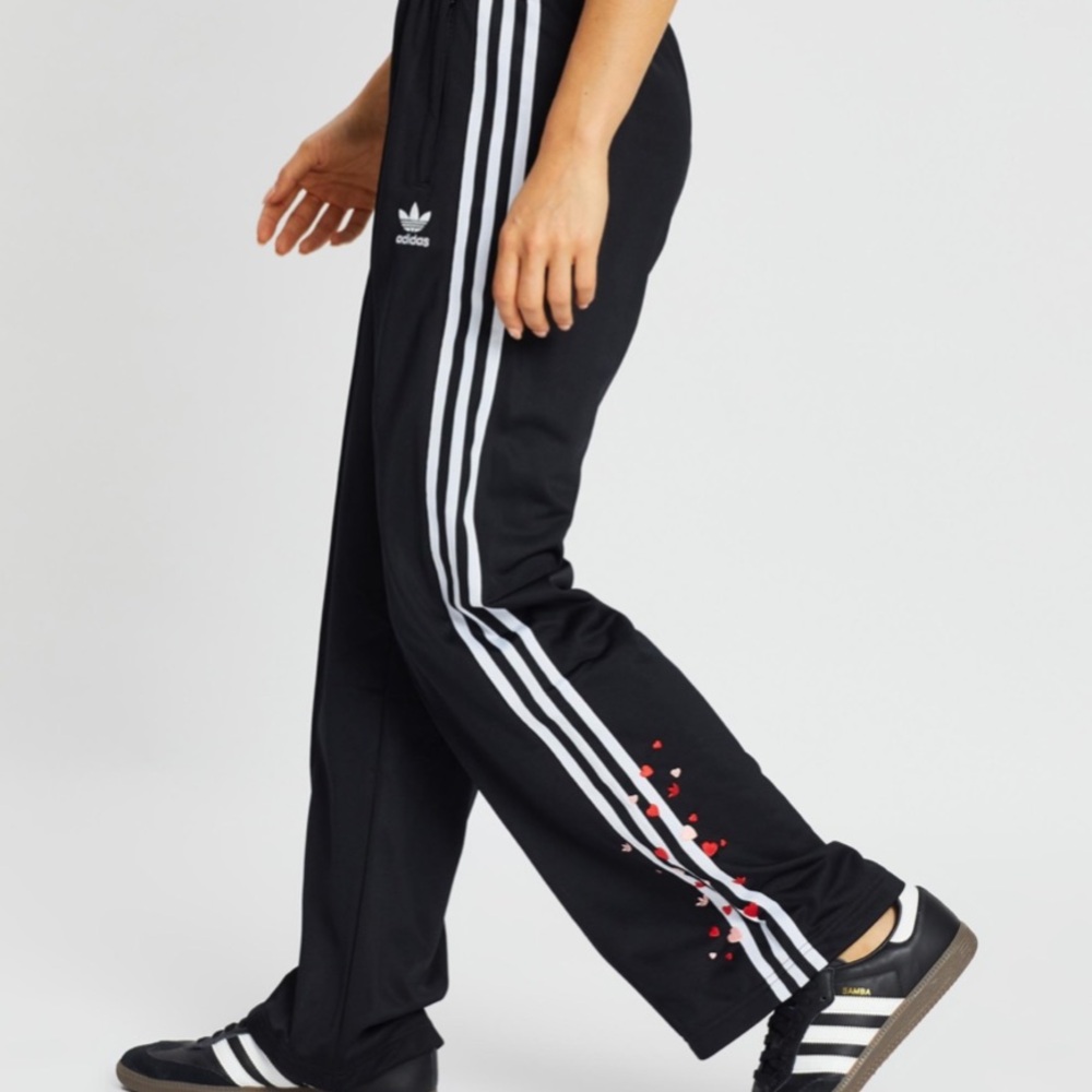 adidas Black Track Pants with White Stripes - Picture 5 of 6